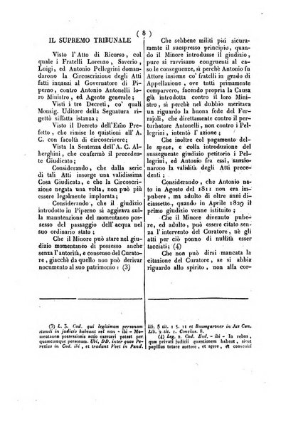 Giornale del foro ove si raccolgono le decisioni e le massime più importanti..