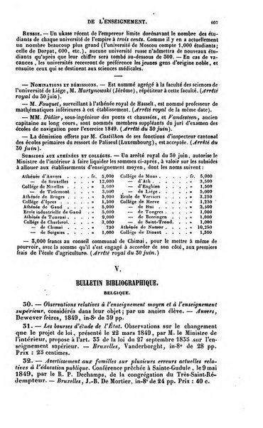 Moniteur de l'enseignement de la littérature et des sciences en Belgique