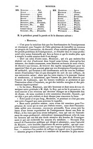 Moniteur de l'enseignement de la littérature et des sciences en Belgique