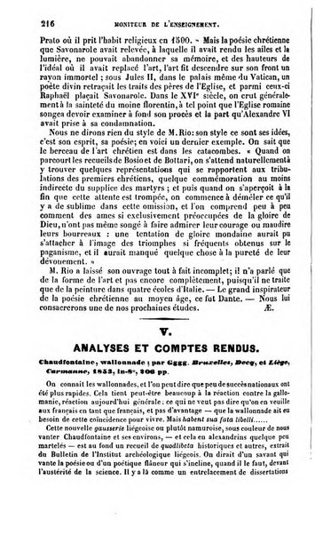 Moniteur de l'enseignement de la littérature et des sciences en Belgique