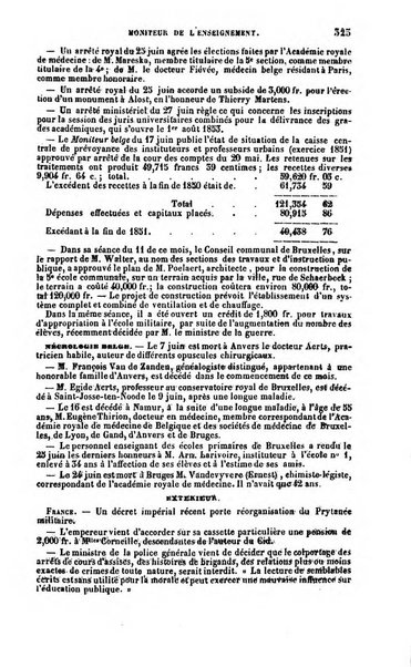 Moniteur de l'enseignement de la littérature et des sciences en Belgique