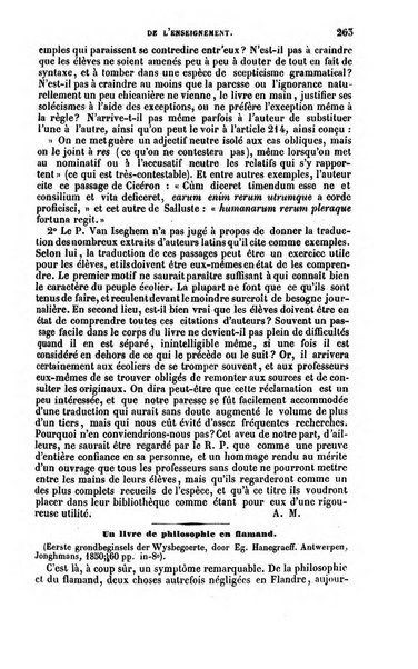 Moniteur de l'enseignement de la littérature et des sciences en Belgique