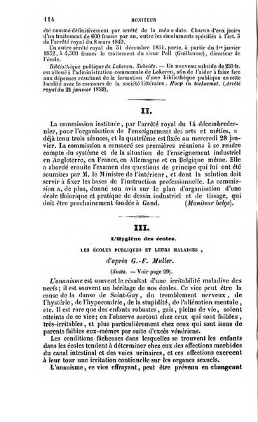 Moniteur de l'enseignement de la littérature et des sciences en Belgique