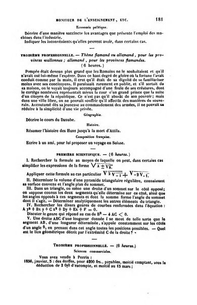 Moniteur de l'enseignement de la littérature et des sciences en Belgique