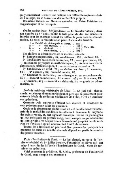 Moniteur de l'enseignement de la littérature et des sciences en Belgique