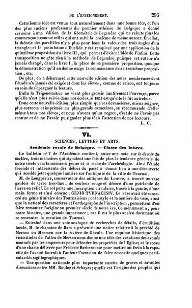 Moniteur de l'enseignement de la littérature et des sciences en Belgique