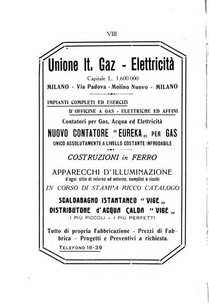 Indicatore tecnico commerciale delle Officine gas - elettricità - telefoni d'Italia