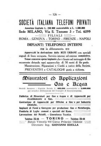 Indicatore tecnico commerciale delle Officine gas - elettricità - telefoni d'Italia