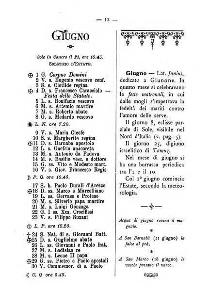 Almanacco del giornale di agricoltura L'Italia agricola