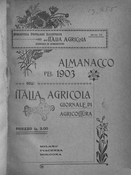 Almanacco del giornale di agricoltura L'Italia agricola