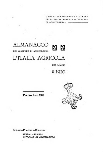 Almanacco del giornale di agricoltura L'Italia agricola