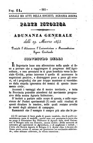 Società di Agricoltura Jesina. Annali ed Atti