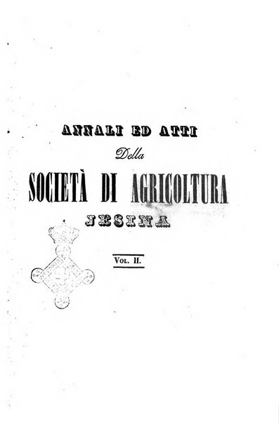 Società di Agricoltura Jesina. Annali ed Atti