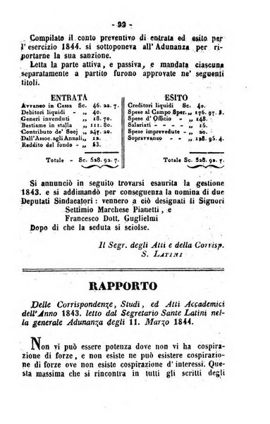 Società di Agricoltura Jesina. Annali ed Atti