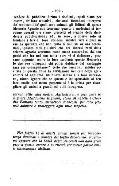 Società di Agricoltura Jesina. Annali ed Atti