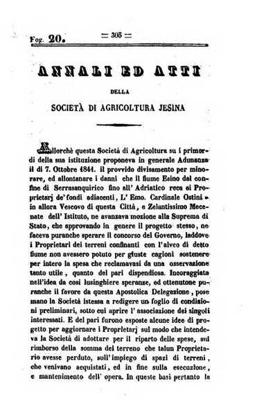 Società di Agricoltura Jesina. Annali ed Atti