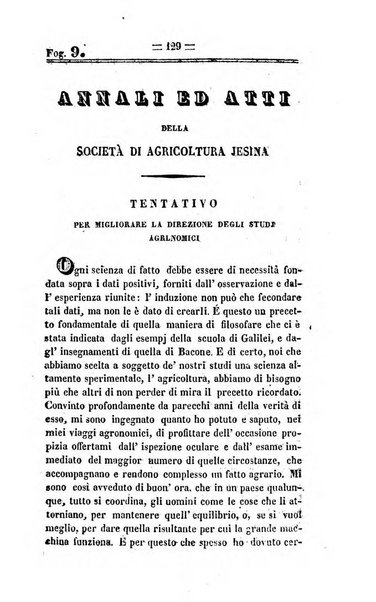 Società di Agricoltura Jesina. Annali ed Atti