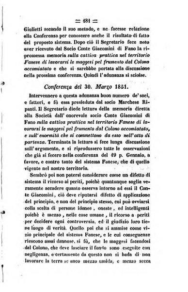 Società di Agricoltura Jesina. Annali ed Atti