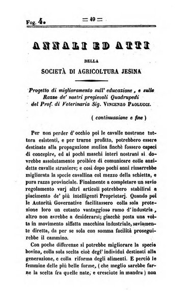 Società di Agricoltura Jesina. Annali ed Atti