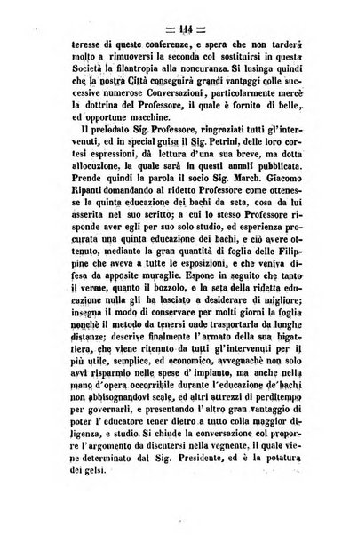 Società di Agricoltura Jesina. Annali ed Atti