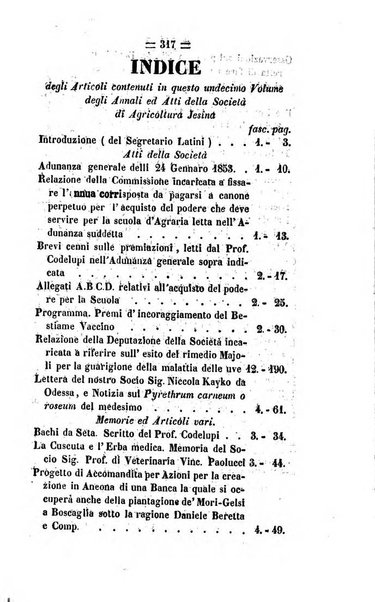 Società di Agricoltura Jesina. Annali ed Atti