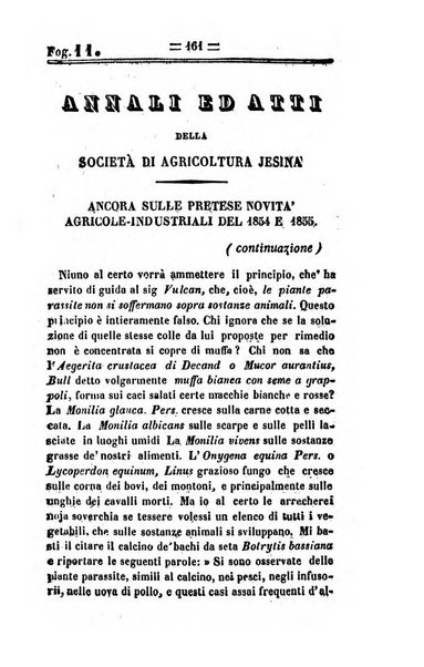 Società di Agricoltura Jesina. Annali ed Atti