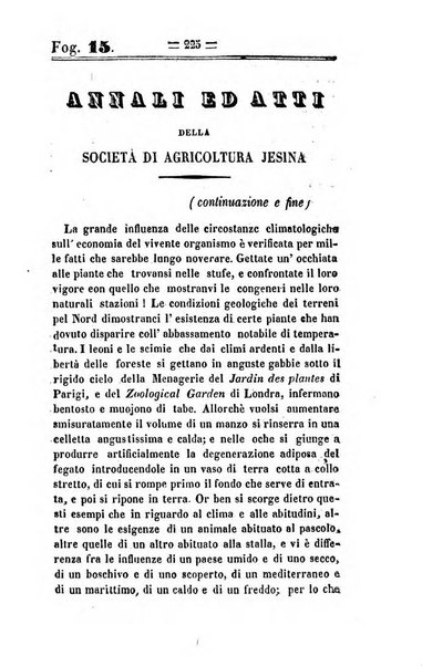 Società di Agricoltura Jesina. Annali ed Atti