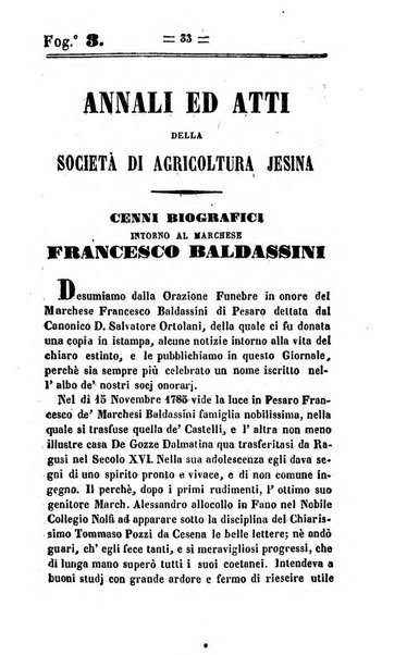 Società di Agricoltura Jesina. Annali ed Atti