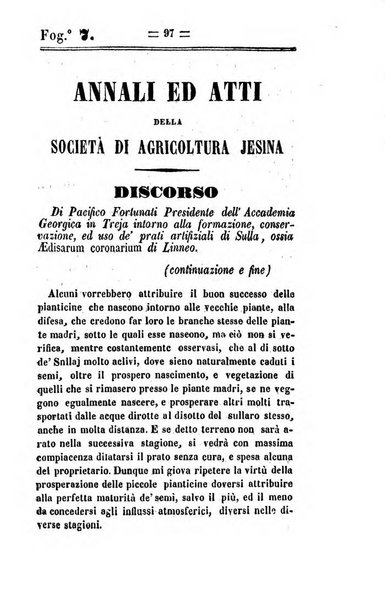 Società di Agricoltura Jesina. Annali ed Atti