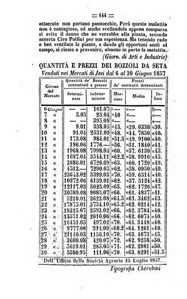 Società di Agricoltura Jesina. Annali ed Atti