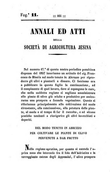 Società di Agricoltura Jesina. Annali ed Atti