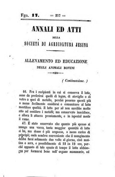 Società di Agricoltura Jesina. Annali ed Atti