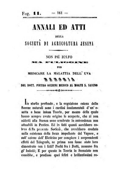 Società di Agricoltura Jesina. Annali ed Atti