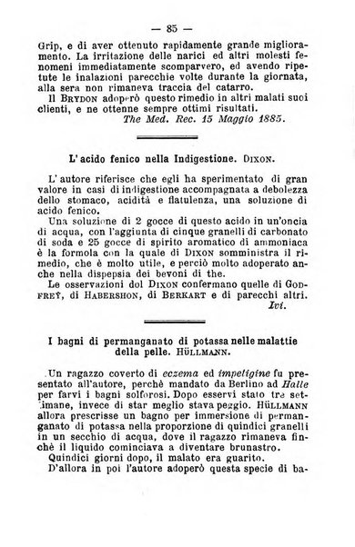 Il Monitore terapeutico raccolta mensile di rimedi nuovi e ricette