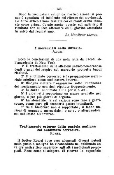 Il Monitore terapeutico raccolta mensile di rimedi nuovi e ricette