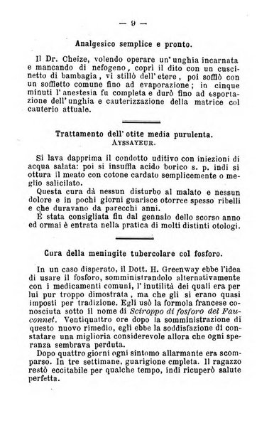 Il Monitore terapeutico raccolta mensile di rimedi nuovi e ricette