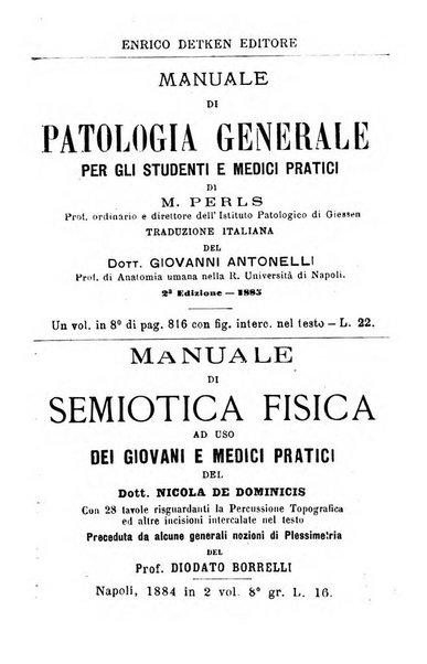 Il Monitore terapeutico raccolta mensile di rimedi nuovi e ricette