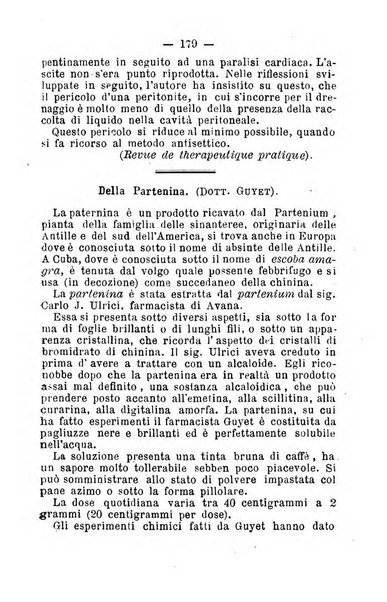 Il Monitore terapeutico raccolta mensile di rimedi nuovi e ricette