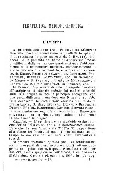 Il Monitore terapeutico raccolta mensile di rimedi nuovi e ricette