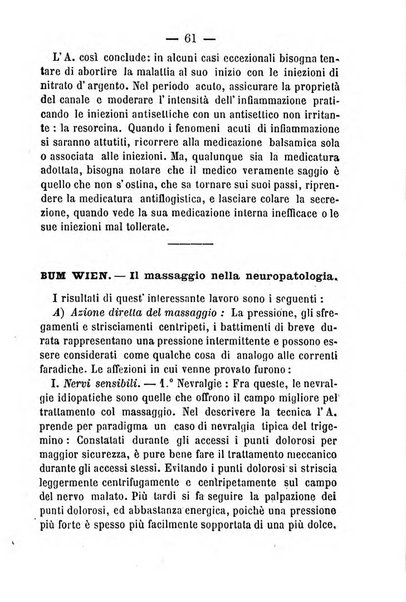 Il Monitore terapeutico raccolta mensile di rimedi nuovi e ricette