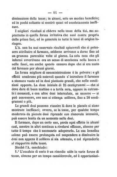 Il Monitore terapeutico raccolta mensile di rimedi nuovi e ricette