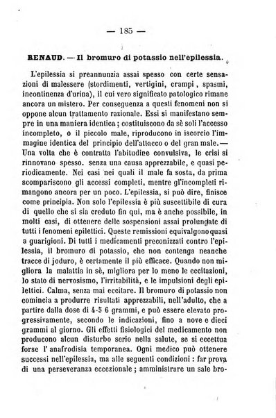 Il Monitore terapeutico raccolta mensile di rimedi nuovi e ricette