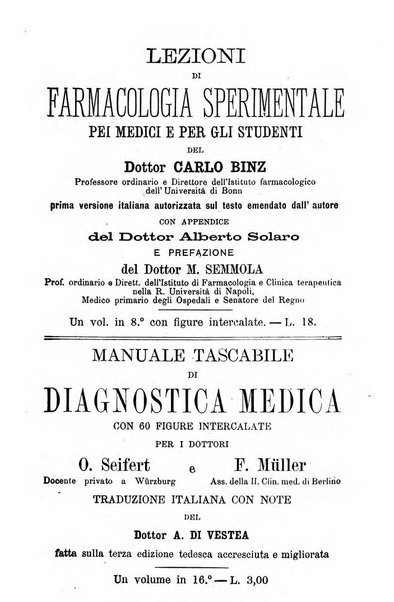 Il Monitore terapeutico raccolta mensile di rimedi nuovi e ricette