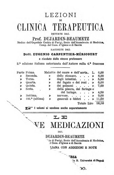 Il Monitore terapeutico raccolta mensile di rimedi nuovi e ricette