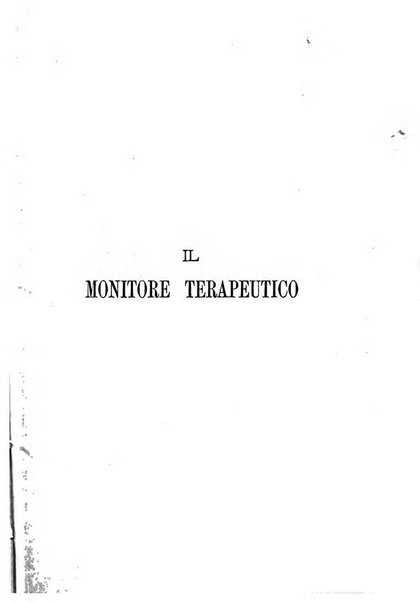 Il Monitore terapeutico raccolta mensile di rimedi nuovi e ricette