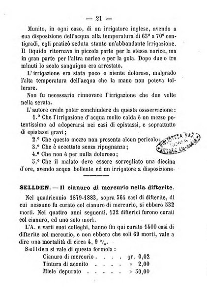 Il Monitore terapeutico raccolta mensile di rimedi nuovi e ricette