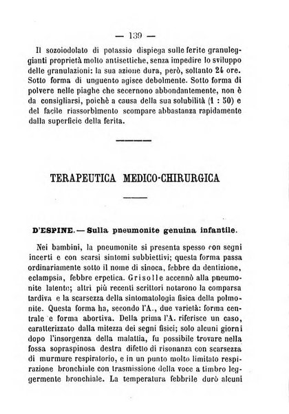 Il Monitore terapeutico raccolta mensile di rimedi nuovi e ricette