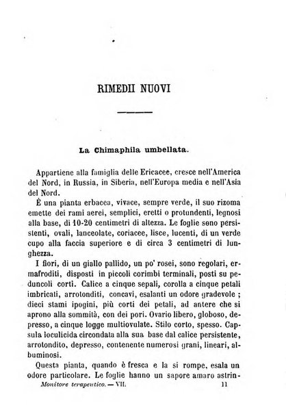 Il Monitore terapeutico raccolta mensile di rimedi nuovi e ricette