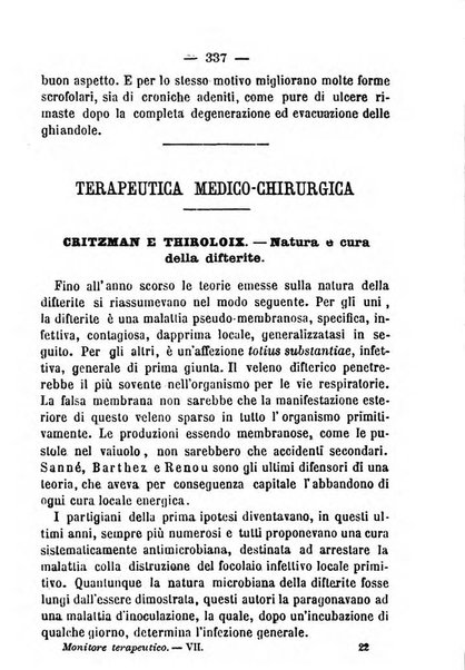 Il Monitore terapeutico raccolta mensile di rimedi nuovi e ricette