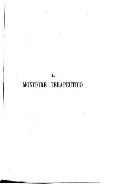 Il Monitore terapeutico raccolta mensile di rimedi nuovi e ricette